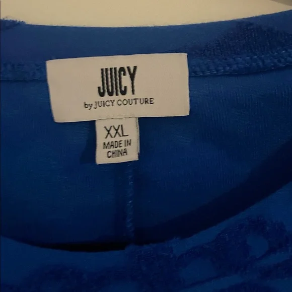 Juicy Couture Royal Blue Patterned Top - Picture 2 of 3